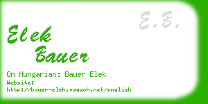 elek bauer business card